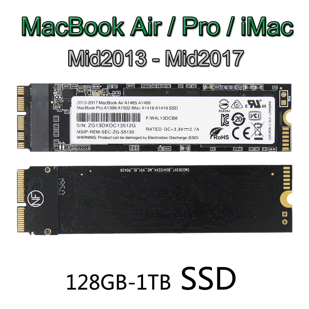 128GB 256GB 512 ׶Ʈ SSD MacBook Air A1466 A14..